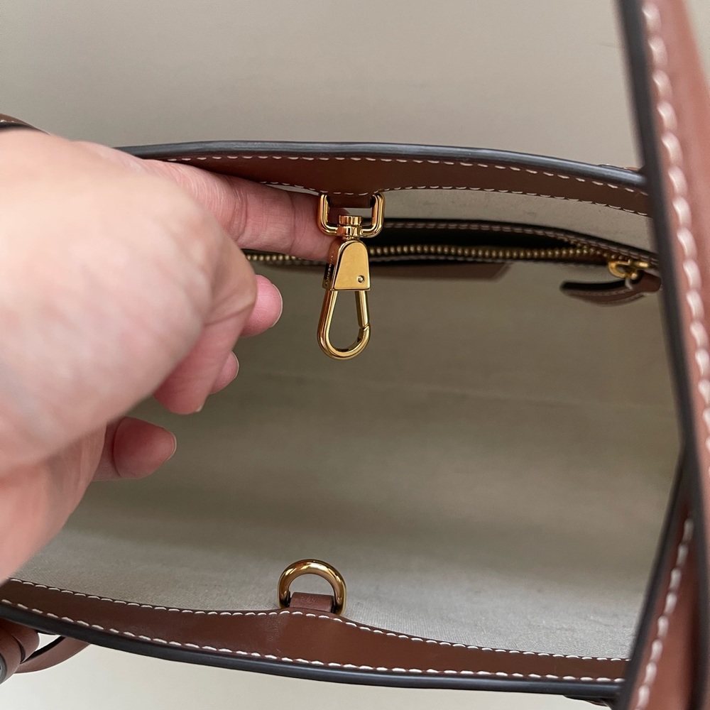 Burberry Medium Leather TB Monogram Tote Bag - Picture 8 of 11